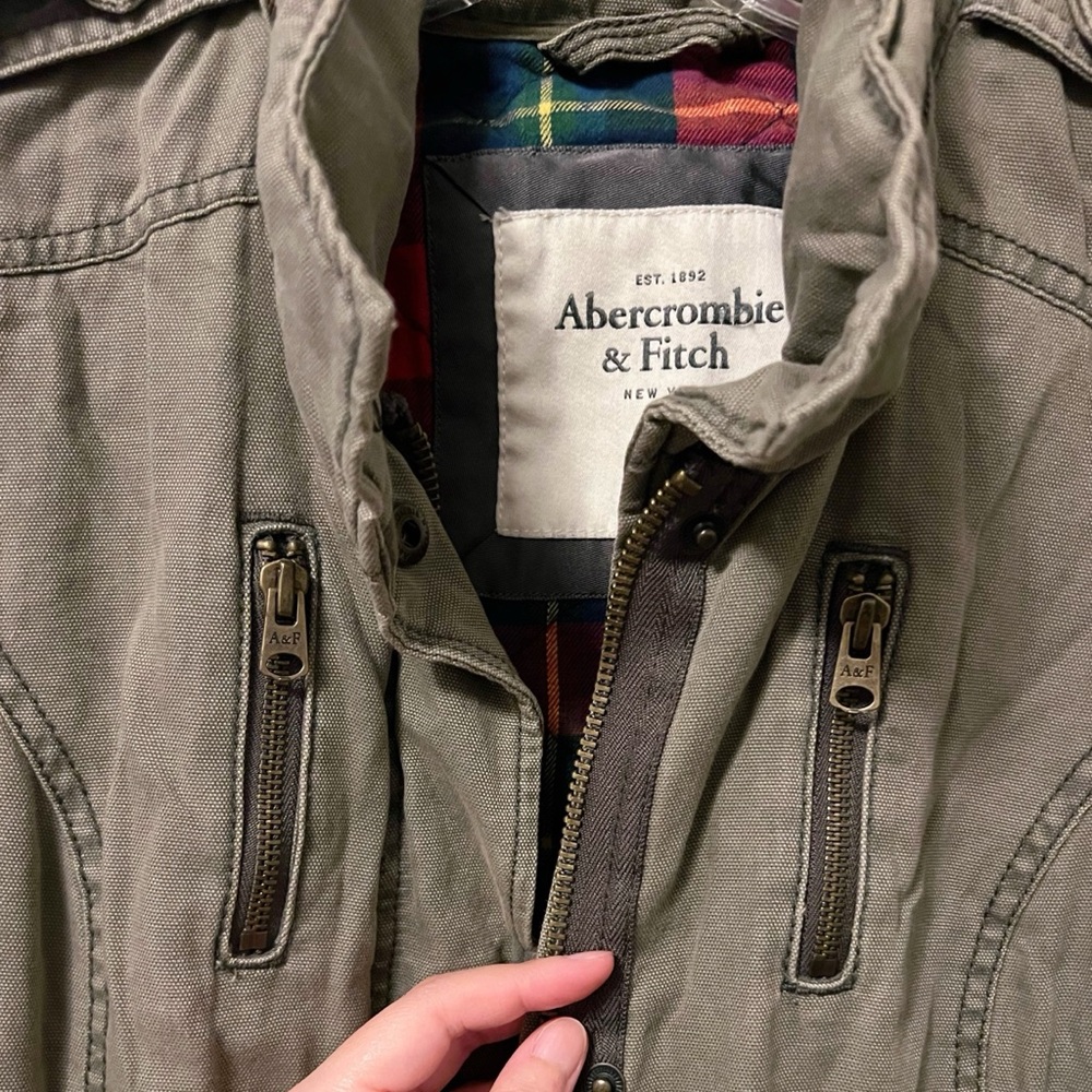 Vintage Abercrombie & Fitch A&F Dark Green Fully Lined Jacket Y2K - Picture 2 of 11